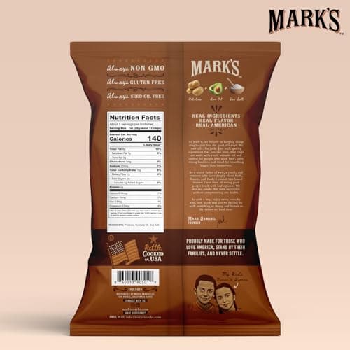 MARK’S Kettle Cooked Avocado Oil Potato Chips, Sea Salt – Gluten Free and Seed Oil Free | Sea Salt, 5 oz (Pack of 3) | Non-GMO Chips for Clean & Healthy Snacking - Thumbnail 2