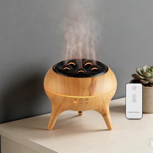 BLOIMP Essential Oil Diffuser 350ml, Essential Oils Large Room, Ultrasonic Aroma Diffuser with Remote Control,Timer, 7Colors Light Humidifier for Bedroom Home Office Hotel (Wood)
