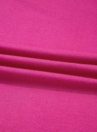 Dokotoo Womens Spring Dresses Fashion V Neck Long Sleeve Flowy Dress for Women 2026 Casual Elegant A Line Swing Solid Color Mini Dress Outfits Hot Pink Medium - Thumbnail 6