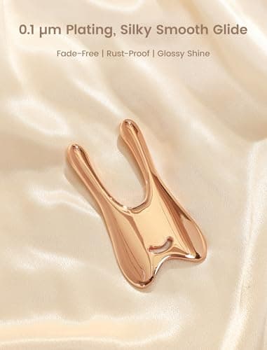 Lemove Stainless Steel Gua Sha Facial Tool - Massage Tool for for Face, Jawline Shaper, Reducing Double Chin, Whole Body Gua Sha Tool, Lymphatic Drainage Massager, Facial Skin Care - Gold - Thumbnail 5