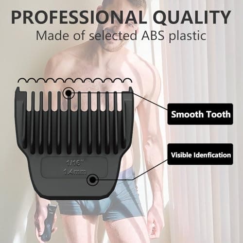 4 Pack Guards for Manscaped Lawn Mower 5.0 - Adjustable Lawnmower 5.0 Trimmer Guards with Organizer, Waterproof Guide Replacement for Manscaped 5.0 Attachments, 8 Cutting Lengths from 1/32" to 15/32" - Thumbnail 5