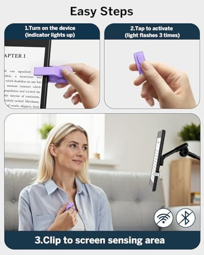 DATAFY [Case-Friendly] Remote Control Page Turner Ring for Kindle Paperwhite Oasis Scribe Kobo eReaders, Camera Camcorder Remote Controls, Page Turner Clicker for ipad iPhone Tablets with Storage Bag - Thumbnail 2