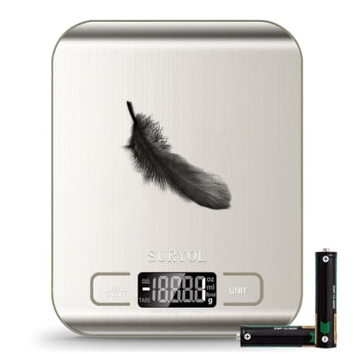 SURYOL Food Kitchen Scale High-Precision Digital Scale Accurate Weighing for Baking & Cooking Enthusiasts(Silvery & Grayish Green) - Image 1