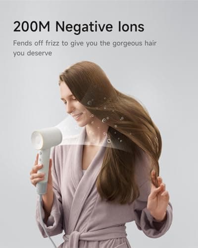 Laifen Hair Dryer SE 2, 200 Million Negative Ionic Blow Dryer with Child Mode and 108,000 RPM Brushless Motor, Fast Drying High-Speed Low Noise Hairdryer with Magnetic Attachments, HD130 - Thumbnail 3
