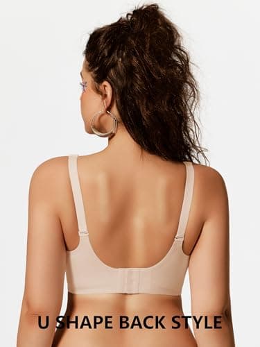 COCOMARTS Jelly Bras for Women No Underwire Push Up Seamless Supportive Plunge Bra Full Coverage Comfortable Bralettes Nude 3X-Large - Thumbnail 5