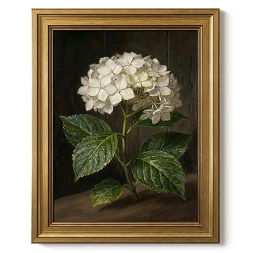 HISPACE Gold Framed Vintage Wall Art,8x10 Inch Flowers Painting Canvas Print for Living Room Aesthetic Bedroom Decor,Kitchen Shelf Decor,Christmas Gift for Friends Family - Image 1