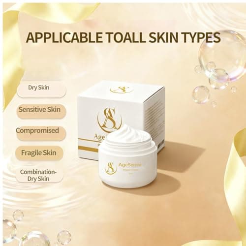 AgeSerene Daily Facial Moisturizer with Ceramide, Hyaluronic Acid & Vitamin E, Restores Sensitive Skin Barrier with Long-Lasting Hydration, Gentle Formula, Alcohol-Free, 1.7 fl oz - Thumbnail 3