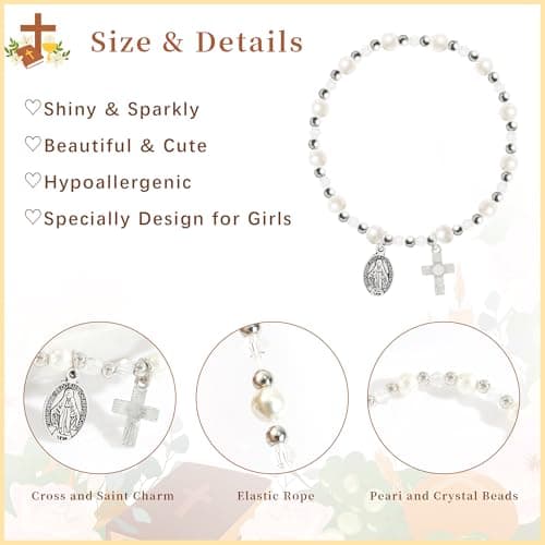 BAYLAY Confirmation Gifts for Teen Girls - Cross Bracelet for Girl Catholic Confirmation Gifts for Teenager Girls - Thumbnail 4