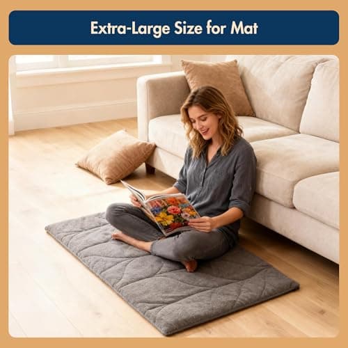 Vagascape Dog Pad (48"x28") - Waterproof Heated Mat & Pet Bed for Indoor and Outdoor Use, Chew Resistant Cord, Machine Washable Cover with Wheat Pattern Quilting, for Cats and Pets - Thumbnail 2