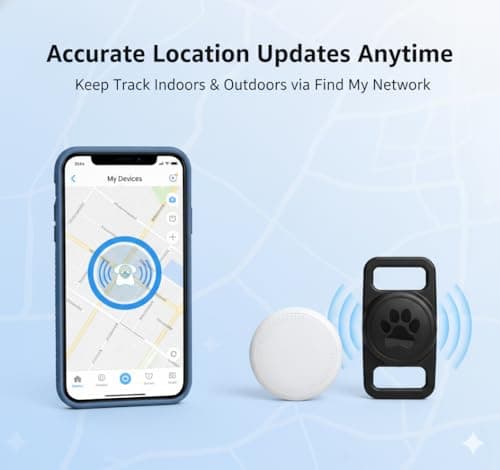 Smart Pet Location Tag with Holder – No Monthly Fee, Compatible with Apple Find My (iOS Only), Lightweight Anti-Lost Locator for Pets, Bags, and Personal Items - Thumbnail 6