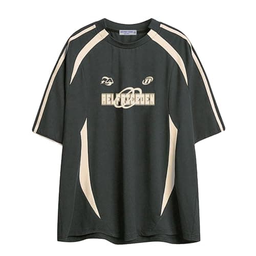 Aelfric Eden Oversized T Shirt Men 90s Shirt Unisex Streetwear Contrast Color Graphic Tees Casual Vintage Summer Tops Green X-Small - Image 1