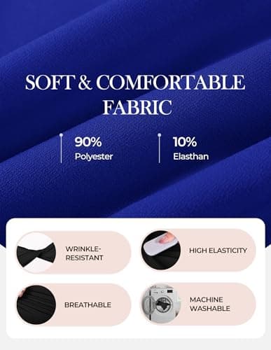 GRACE KARIN Women Work Dress,Bodycon Pencil Business Dresses,Sleeveless Cocktail Dresses Knee Length Royal Blue XXL - Thumbnail 6