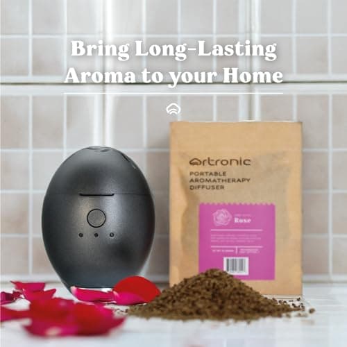 Artronic Aroma Diffuser-Compatible Scent Granule Starter Kit: Rose,10g, Refills for Orbby Incense Burner - Thumbnail 5
