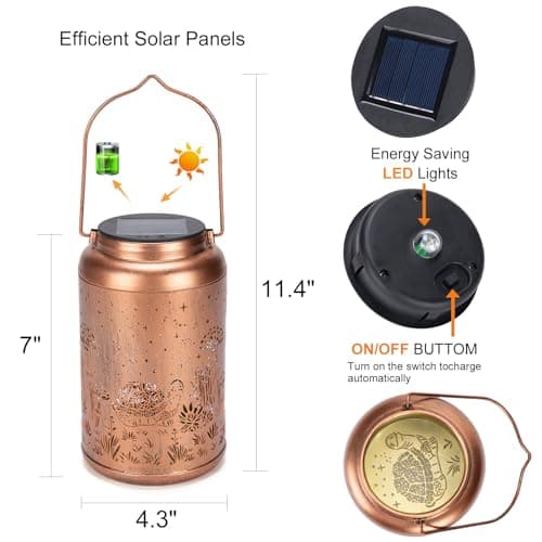 2 Pack Turtles Solar Lanterns Outdoor Waterproof - Mothers Day Gifts for Mom Grandma, Birthday Gifts for Women Solar Lights Outdoor Garden Decor for Outside, Patio, Outdoor, Yard - Thumbnail 5