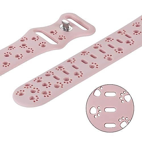 MITERV Silicone Band Compatible with Apple Watch Band 38mm 40mm 41mm 42mm 44mm 45mm 49mm, Hollow-Out Design Wristbands Soft Sport Breathable Watch Bands for iWatch Ultra SE Series Series 8 7 6 5 4 3 2 - Thumbnail 3