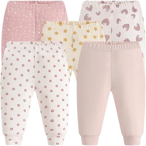 MEYSAHO Baby Newborn Layette 10-Piece Set Cotton Bodysuits Short Sleeve Pants Sets Strawberry Flower Printed for Baby Boys Girls Clothes Unisex Baby Gift Sets for 9 12 Months - Thumbnail 4