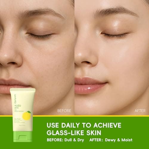QUIYUM Yuzu AHA BHA Skincare Set for Teens & Young Women - 3.53oz Foaming Cleanser + 5 PCS Exfoliating Sheet Masks + 2.12oz Hydrating Gel Moisturizer | Gentle Exfoliation, Oil Control & Glowing Skin - Thumbnail 6