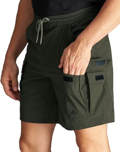 CHRONOLINE Men’s Stretch Utility Shorts Water-Repellent Lightweight Quick Dry UPF 50+ Sun Protection Hiking Golf Shorts, Ranger Green, 36 - Image 1