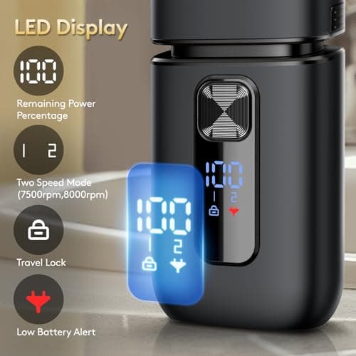 Brightup Electric Foil Shavers for Men - Smooth & Close Electric Razor for Men with Pop Up Trimmer - Wet Dry Shaving/Travel Lock/LED Display/IPX6 Waterproof - Thumbnail 5
