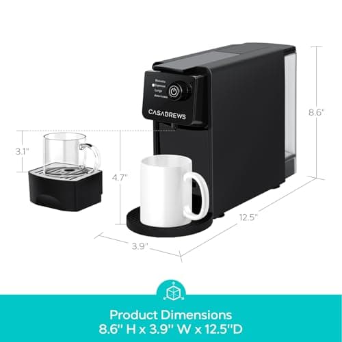 CASABREWS CM7036E Espresso Machine for Nespresso Original Pods, 20 Bar Compact Capsule Coffee Machine with 21 oz Removable Water Tank and 4 Brewing Modes, Mini Espresso Maker for Home or Office, Black - Thumbnail 2