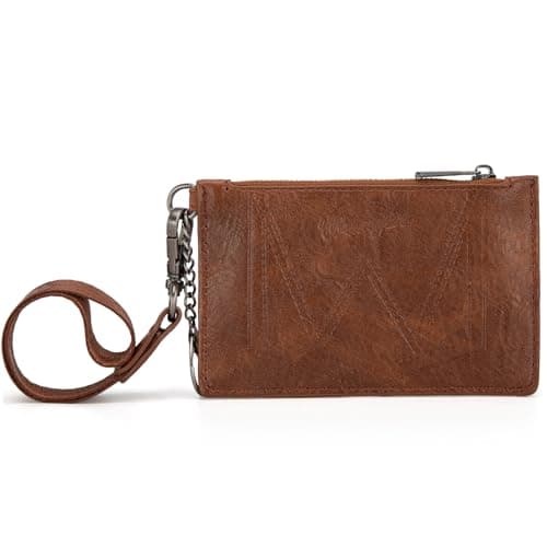 Montana West X Wrangler Credit Card Wallet RFID Card Holder for Women Card Case Wallet Slim Card Wallet with Keychain Wristlet Strap - Thumbnail 5