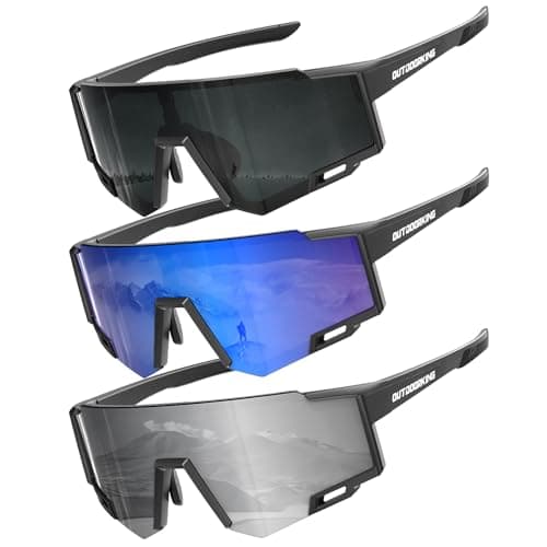 OUTDOORKING 3 Pack Kids Sunglasses for Boys Girls Ages 4-16, Youth Baseball Sunglasses UV400 Lightweight Durable Sports - Image 1