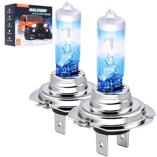 littlelucky H7 Halogen Bulbs, 3800k Warm White Light, 300% Brighter, High Performance 12V/55w Halogen Light for Fog Light, High/Low Beam Replacement Bulb, 1200H Lifespan, Plug&Play 2 Pack
