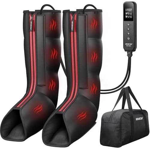 CINCOM Leg Massager with Heat and Compression for Circulation and Pain Relief Foot and Leg Massager Birthday Gifts for Women Men - Image 1