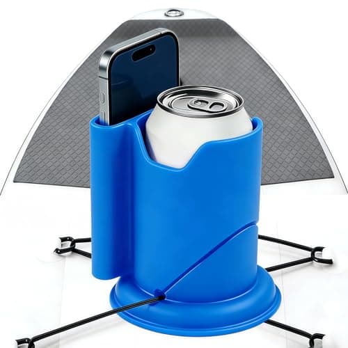 WEZKYLCG Upgraded Kayak Cup Holder, Paddle Board Drink Holder, 2-in-1 Drink & Phone Holders, Kayak Accessories for SUPs, Canoes, Surfboards, Cups or Water Bottles/Cans(Blue) - Image 1