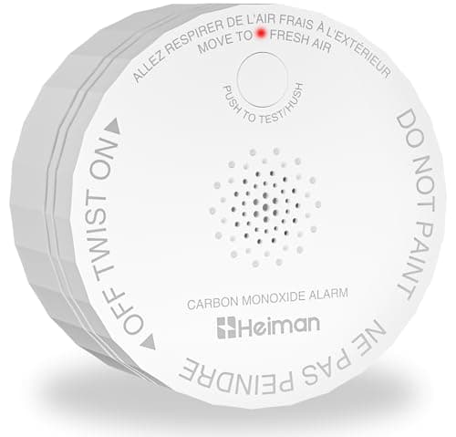Heiman Carbon Monoxide Detector, Nano-Sized Portable CO Alarm Battery Powered, UL2034 4th Certified, 10-Year Battery Figaro Sensor, Test Button, Small Firm Alarm for Home Travel Vehicle RV - Image 1