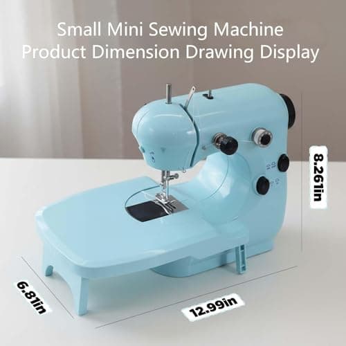301FRJ Sewing Machine Kits for Home & School | Beginner-Friendly 2-Speed Mini Machine for DIY Crafts, Household Repairs & Fun Skill-Building with Kids & Adults - Thumbnail 2