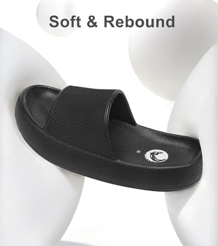 Haifago Cloud Slides for Women Recovery Pillow House Slippers, Indoor Bathroom Shower Sandals Lightweight Thick Sole Non-Slip - Thumbnail 6