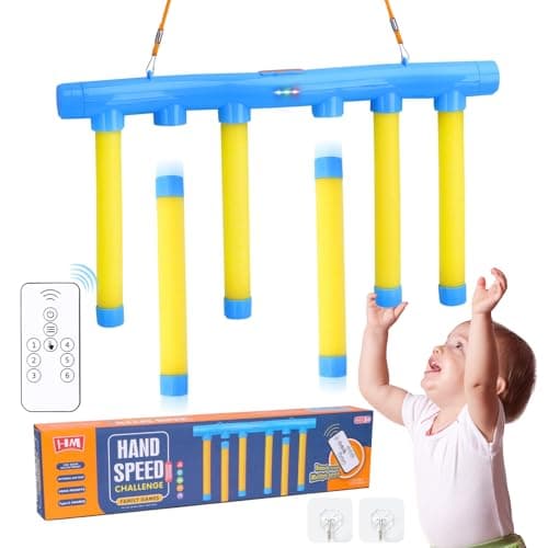 OCES Reflex Stick Game, Reflex Sticks Reaction Training Hand Speed Challenge Game, Upgrade Hand Eye Coordination Training Catching Toy Remote Control 3 Adjustable Speed (Standard) - Image 1