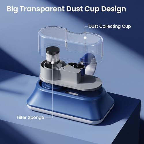 Mattress Vacuum Cleaner Powerful Vibration Handheld Couch Vacuum with UV-C Light and LED Display, HEPA Filter, Versatile Bed Vacuum Cleaner Cordless with Type-C Charging Port for Bed, Sofa, Carpets - Thumbnail 6