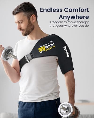 Shoulder Ice Pack Rotator Cuff Cold Therapy, Gel Ice Packs for Injuries Reusable with Long-Lasting Cooling, Thickened Ice Pack for Shoulder, Hot and Cold Pack for Pain Relief, Surgery Recovery Gifts - Thumbnail 6