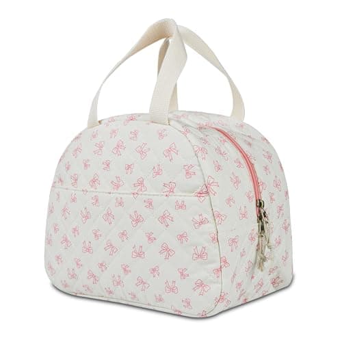 GISMTR Lunch Bag for Women Insulated Lunch Box Cute Quilted Lunch Tote Bags Reusable Large Capacity Cooler Bag for Travel Work Picnic - Image 1
