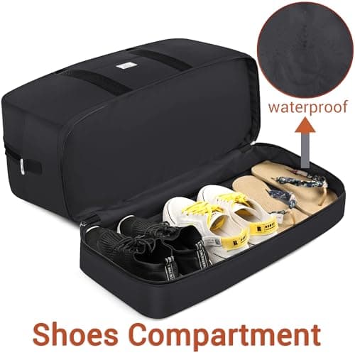 IBFUN Weekender Bags for Women, 3PCS 21" Large Travel Duffle Carry On with Crossbody Bag & Toiletry Bag, Water-Resistant Shoe Compartment, Trolley Sleeve, for Business Weekend Overnight Trips - Thumbnail 2