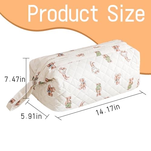 YATFRIK Quilted Hair Tools Travel Organizer Bag, Portable Carrying Case for Hair Dryer & Styling Tools, Cute Travel Hairdryer Bag for Women - Thumbnail 2