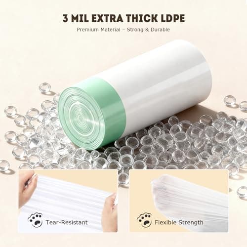 Automatic Cat Litter Box Liners Bags Compatible with MeoWant-SC01 & MeoWant-SC02, Self-Cleaning Kitty Litter Liners Bags, Heavy-Duty Thick Drawstring Replacement Liner Bag 18" x 12.6" (30 PCS) - Thumbnail 4