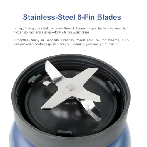 Greatogo 1000W 6-Blade Single-Serve Blender Exclusive Blender 28/14oz Tritan Blending Cup, Make milkshakes, salad dressings, sauces, crush ice, and blend frozen fruits - Thumbnail 2