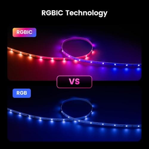 YEELIGHT LED Strip Lights, 66FT Smart Light Strips with 360 LEDs & Music Sync, RGB Color Changing Light with Bluetooth Connected and APP Control, Lights for Bedroom, Home Room Decor, Party, 2x33FT - Thumbnail 3