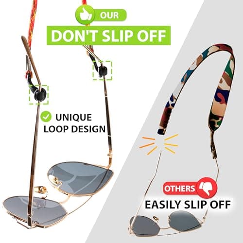 SIGONNA Eyeglasses String Holder Strap Cord - Eyeglass Chain for Men Women - Glasses Lanyard Holders Around Neck - Sports Eye Glass Straps Sunglass Retainer - Thumbnail 3