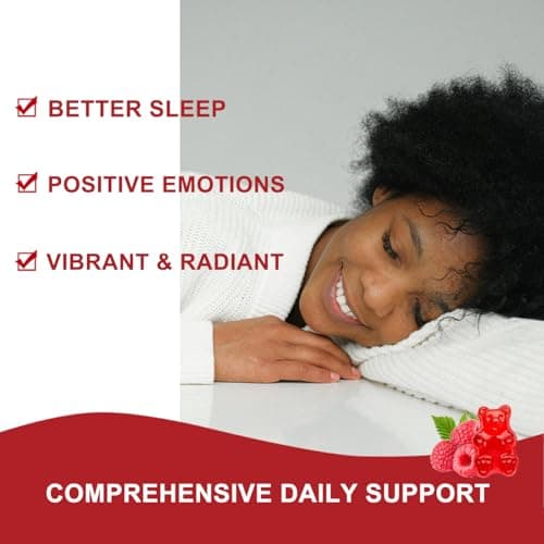 Cofure Triple Magnesium Complex 900 mg, Magnesium Glycinate, Citrate, Malate with Potassium, Calcium, Vitamin B6 for Calm & Sleep - Vegan, Non-GMO, Gluten Free - 60 Raspberry Gummies for Adults - Thumbnail 4