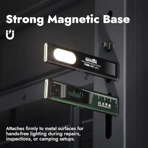 WARSUN T7 Flat Rechargeable Flashlight, Slim Pocket LED EDC Light with Clip and Magnetic Base, Small Thin Handheld Flashlight for Night Walking, Emergency, Car Repair, USB C Charging - Thumbnail 6