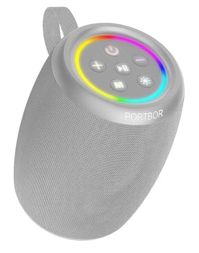 Portable Bluetooth Speaker with Lights, Powerful Stereo Loud Sound Wireless Small Speaker, IPX5 Waterproof, BT5.3, TWS Pairing, for Outdoor/Party/Home/Beach/Shower - Image 1