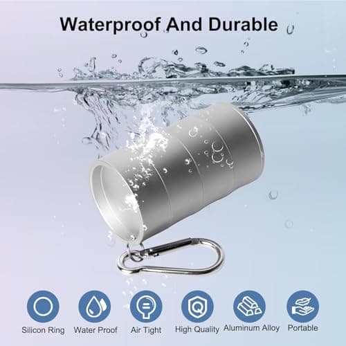 KONIDUN 3-Tier Traveling Jewelry Holder Keychain, Backpack Jewelry Ring Keeper Keychain for Earrings, Necklaces, Wedding Ring Holder Keychain for Gym Sports Bag, Silver - Thumbnail 3