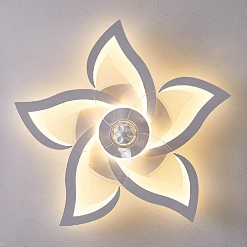 Dalouguan Flush Mount Ceiling Fan with Lights, 24" White ,Remote Control, 6 Speeds 3 Light Color Low Profile Ceiling Fan for Kitchen - Thumbnail 6