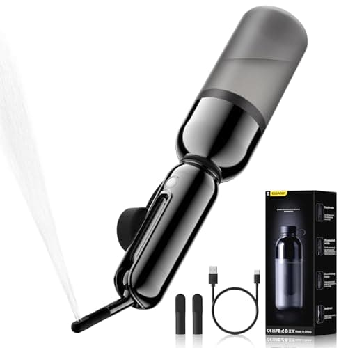 ESSAGER Portable Bidet for Travel, Foldable & Rechargeable Handheld Sprayer–Waterproof with 2 Pressure Modes, 350ml Expandable Bottle for Women, Men, Baby, Postpartum & Personal Hygiene(Black) - Image 1