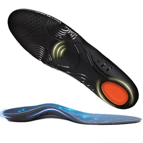 AOBEKOS Heavy Duty Plantar Fasciitis Insoles Men Women, 240lbs Ultimate Comfort High Arch Support Shoe Inserts, Work Boot Orthotic Insoles for Plantar Fasciitis, Flat Feet, Pronation and Heel Pain - Image 1