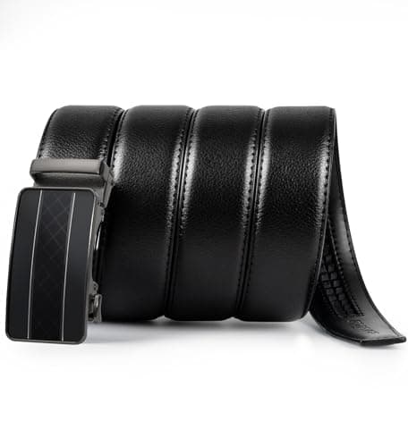 Truyis Leather Ratchet Belts For Men 2 Pack,Slide Ratcheting Belt,Adjustable Click Dress Belt - Thumbnail 5